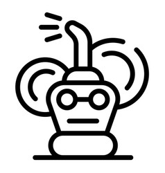 Cartoon Robot With Antenna And Glasses