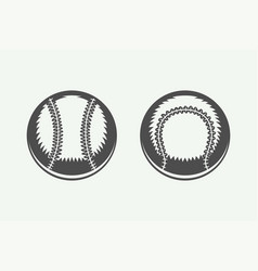 Set Of Vintage Baseball Balls Black And White