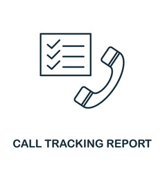 Call Tracking Report Icon Line Element From