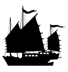 Junk Chinese Boat Silhouette