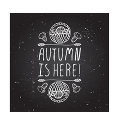 Autumn Is Here - Typographic Element