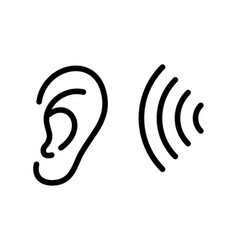 Image Icon Of Sound Waves Reaching The Ear Sound