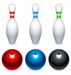 Ten pin bowling Royalty Free Vector Image - VectorStock