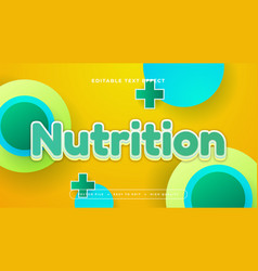 Yellow Blue And Green Nutrition 3d Editable Text