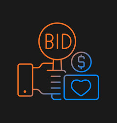 Charity Auction Gradient Icon For Dark Theme