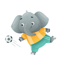 Elephant Wild African Animal Playing Soccer Cute