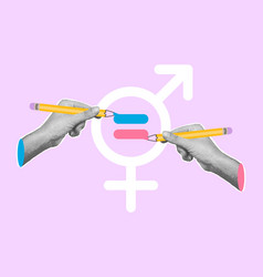 Equality Gender Symbol Art Collage