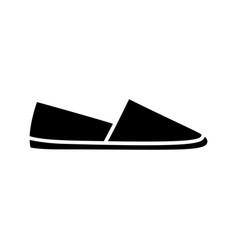 Espadrille Black Glyph Icon Isolated