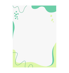 Green Wavy Blank Worksheet Template