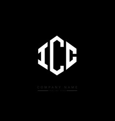 Icc Letter Logo Design With Polygon Shape