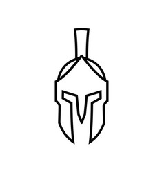 Spartan Warrior Helmet Icon Design