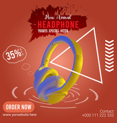 Headphone Special Offer Sale Poster Flyer Design