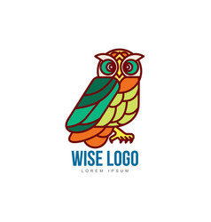 Logo Template With Side View Owl Portrait