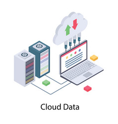 Cloud Data Isometric Icon