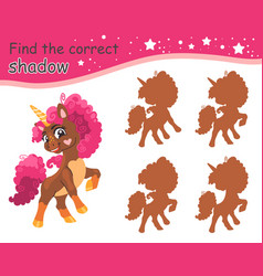 Find Correct Shadow Curly Unicorn With Brown