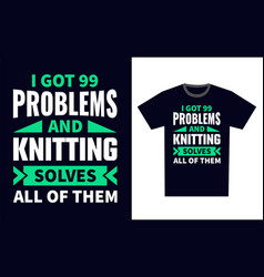 Knitting T Shirt Design Template