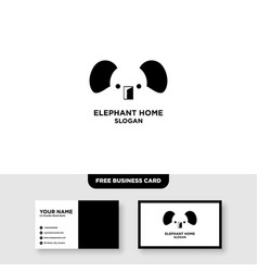 Elephant Logo Template Free Business Card Mockup