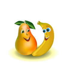 Funny Pear And Banana