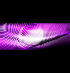 Glowing Neon Wave Abstract Background - Vibrant