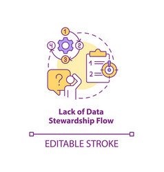 Lack Of Data Stewardship Flow Concept Icon