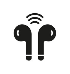 Wireless Headphone Silhouette Sign Earphone Glyph