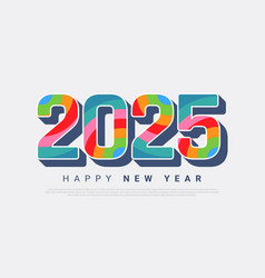 3d Colorful 2025 New Year Wallpaper Design