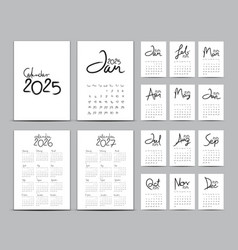 Desk Calendar 2025 Template Set