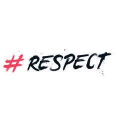 Handdrawn Hashtag Icon With Text Respect