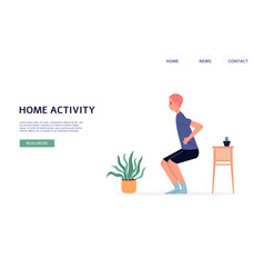 Home Sport Activity Banner - Man Doing Sit Up