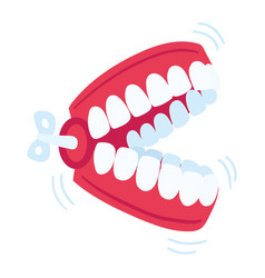 Isolated Fake Teeth Toy Icon