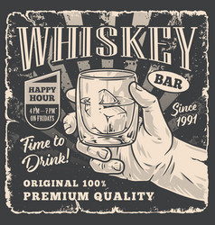 Whiskey Glass Monochrome Vintage Poster