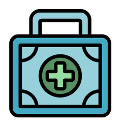 First Aid Kit Icon Flat