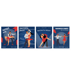 Bachata Dance Party And Night Event Banners Set