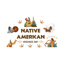 Native American Indian Heritage Day Flat