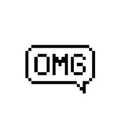 Omg Pixel Text Bubble Pixel Art Speech Bubble