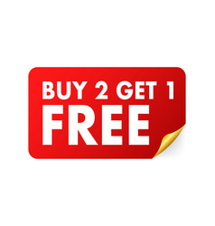 Buy 2 Get 1 Free Sale Tag Banner Design Template