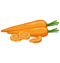 Carrot Cartoon Style Isolated