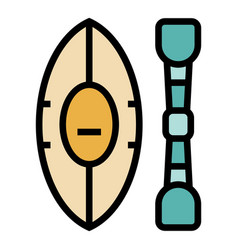 Kayak Boat Icon Flat