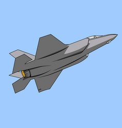 Us Jet Fighter Flat Design