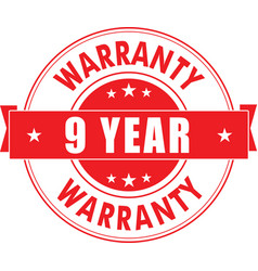 9 Year Warranty Stamp Of Logo