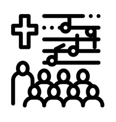 Church Choir Icon Outline