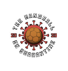 Coronavirus Sign With Handball Ball