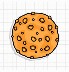 Cute Funny Oatmeal Cookies Sticker Hand