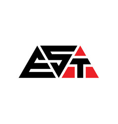 Est Triangle Letter Logo Design