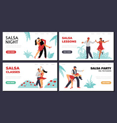 Salsa Club Events Banners Collection For Web Flat