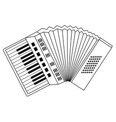 Classic Accordion In Doodle Style