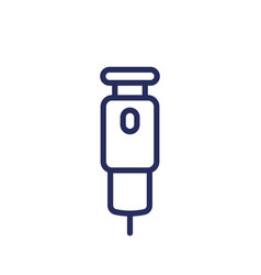 Insulin Pen Line Icon Injection