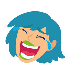 Isolated Girl Avatar Laughing Out Loud Lol