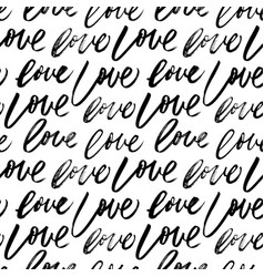 Love Lettering Hand Drawn Seamless Pattern