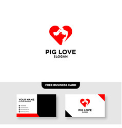 Pig Logo Template Free Business Card Mockup